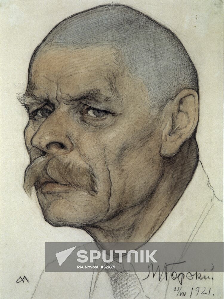 Portrait of writer Maxim Gorky