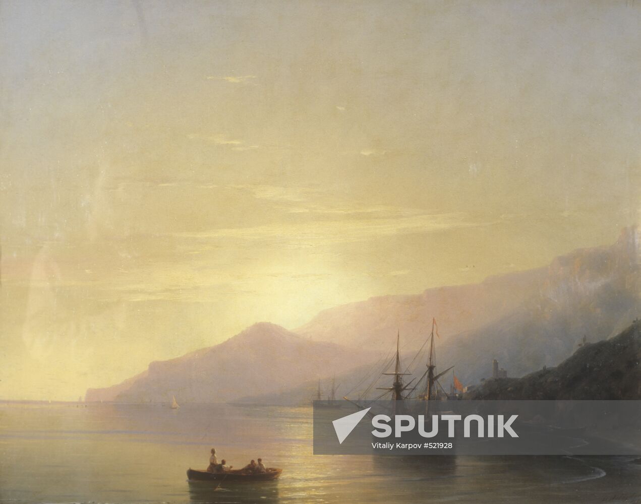"Ships on a Raid" painting