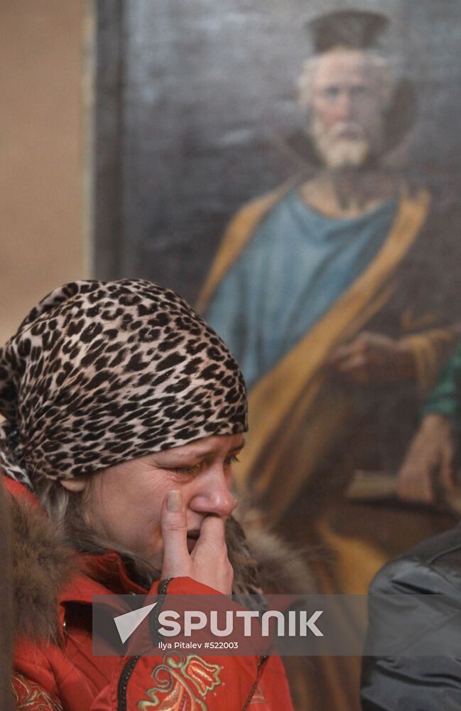 Memorial service for Perm nightclub blaze victims