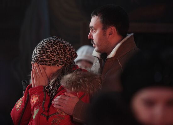 Memorial service for Perm nightclub blaze victims