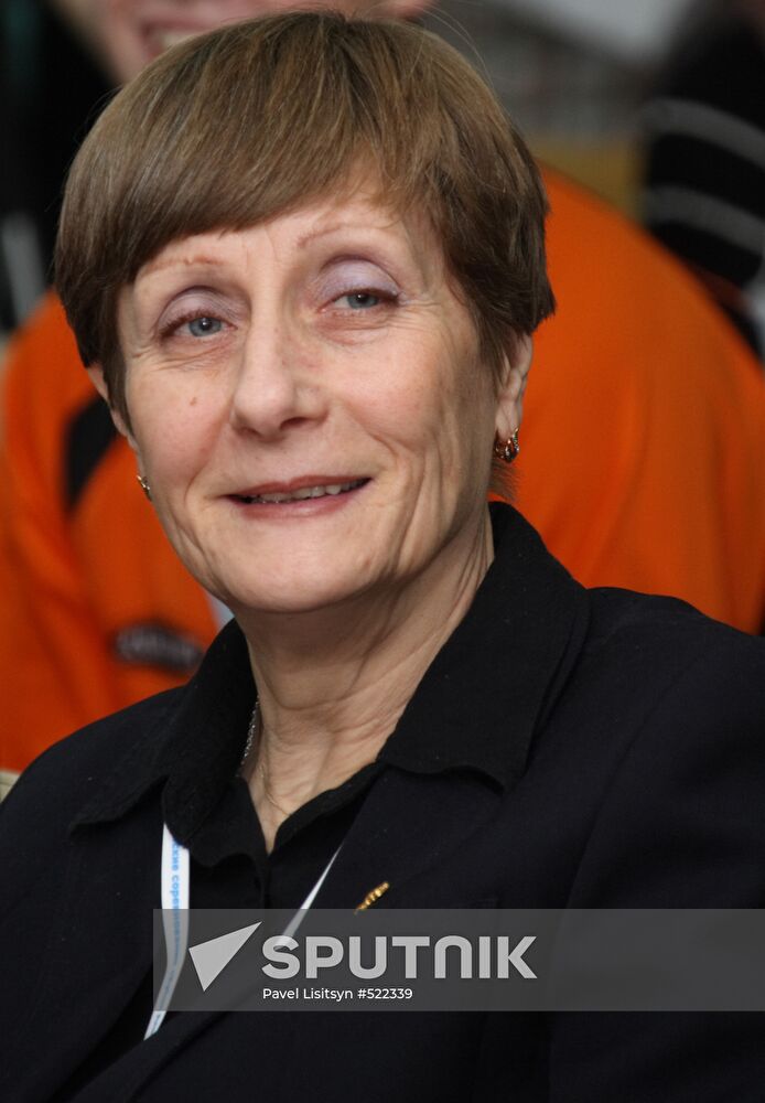 Soviet Union's swimming champion Galina Prozumenshchikova