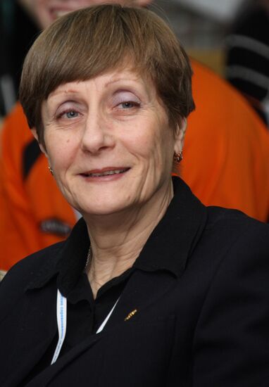 Soviet Union's swimming champion Galina Prozumenshchikova