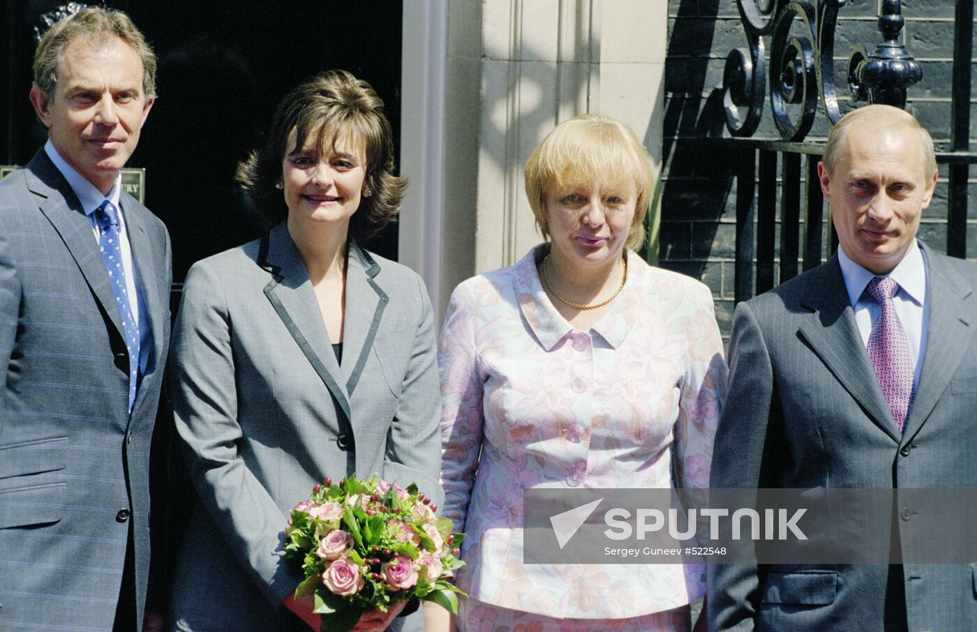 Tony Blair, Cherie Blair, Vladimir Putin and Lyudmila Putina