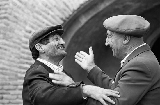 Meeting near steambaths in Tbilisi