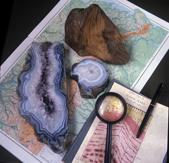 Still-life with semi-precious stones