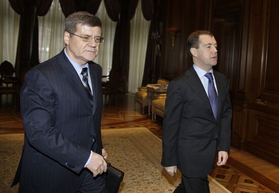 Dmitry Medvedev meets with Yury Chaika