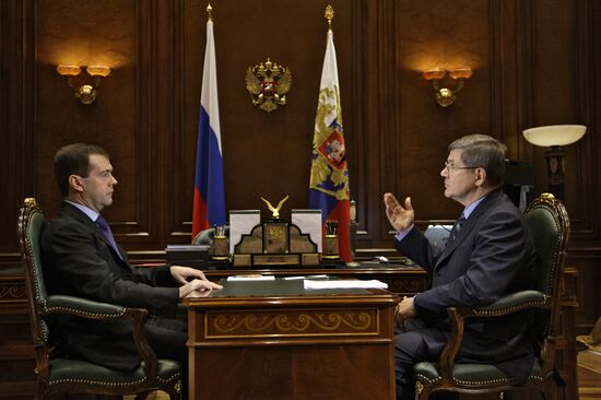 Dmitry Medvedev meets with Yury Chaika