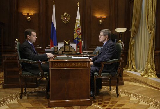 Dmitry Medvedev meets with Yury Chaika