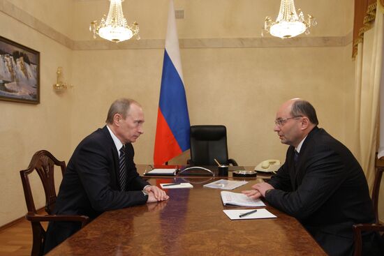 Vladimir Putin meets with Alexander Misharin