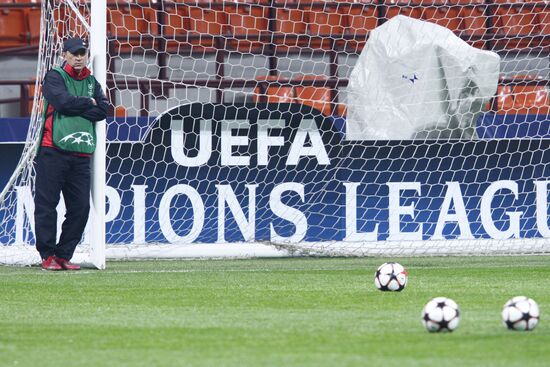 Rubin Kazan training before UEFA Champions League match