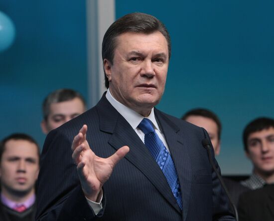 Viktor Yanukovich attends Ukraine Regions Youth Union congress