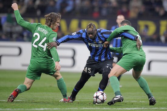 Football. UEFA Champions League. Inter Milan vs. Rubin Kazan