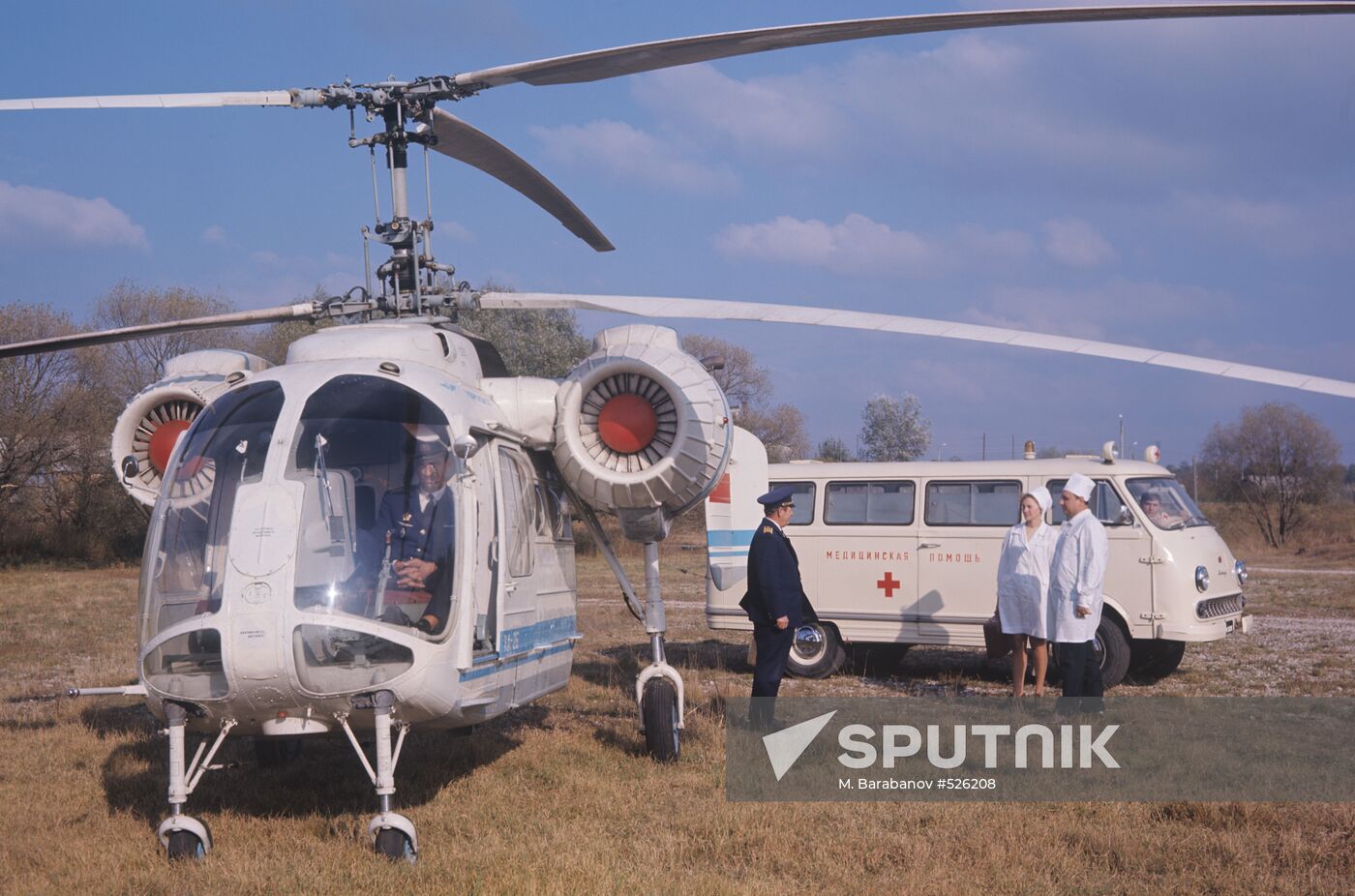 Personnel of an air ambulance service