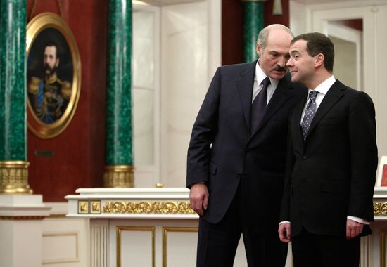 Russian and Belorussian decorations awarded in Kremlin