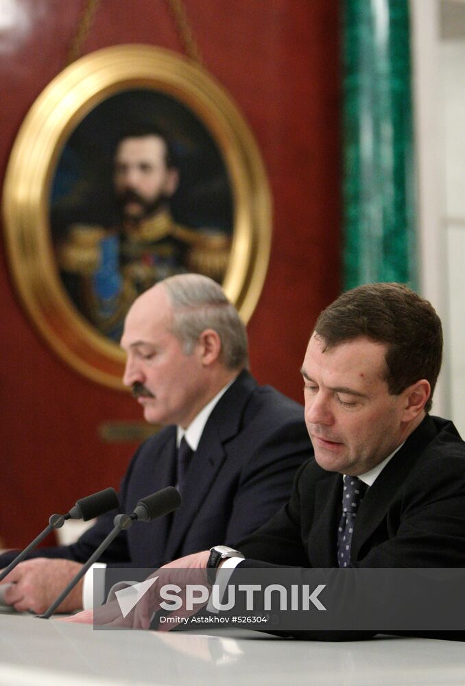 Russian and Belorussian Presidents' news conference