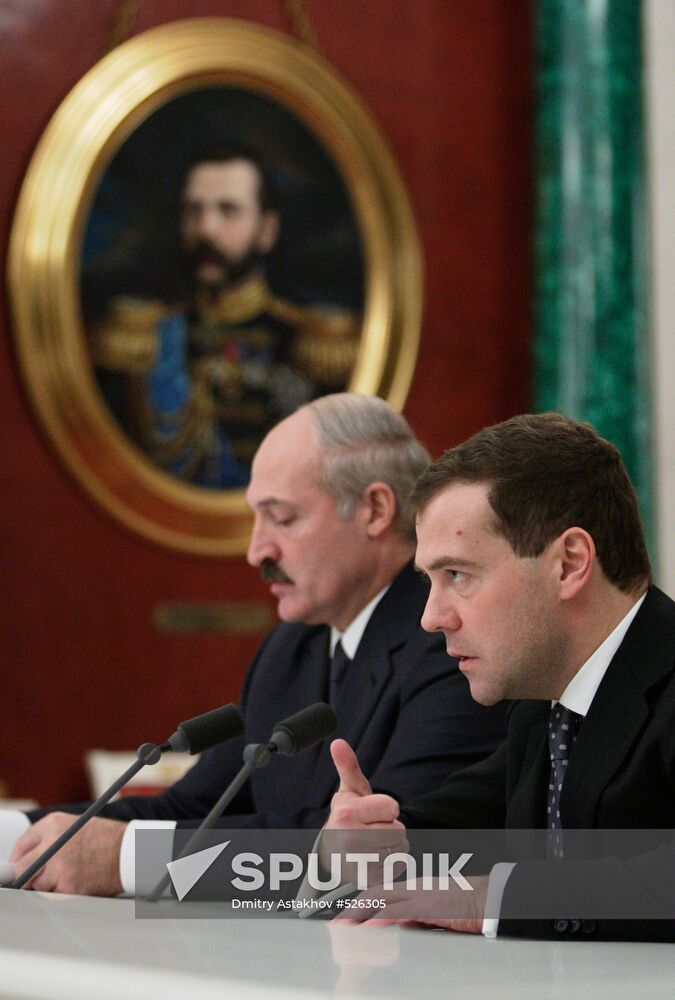 Russian and Belorussian Presidents' news conference