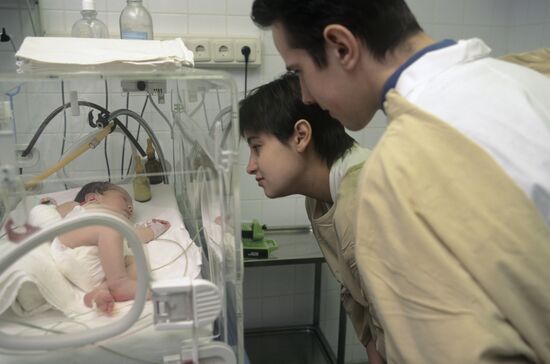Watching a newborn