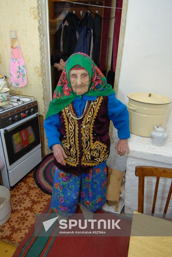 119-year-old Khabibamal Khametova, Urals' oldest resident