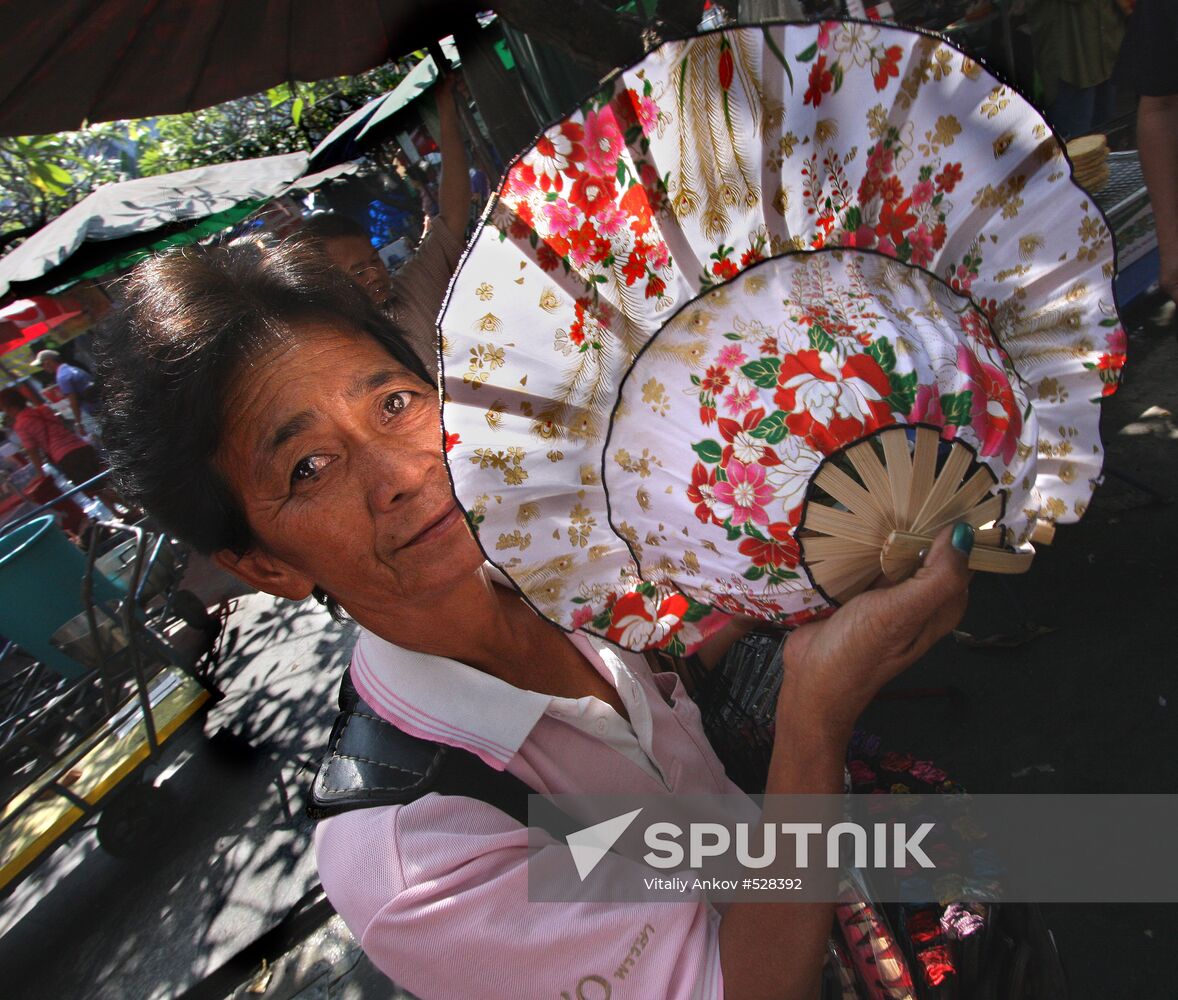 A souvenir vendor