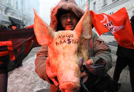 Unauthorized rally Anticapitalism 2009