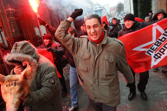 Unauthorized rally Anticapitalism 2009