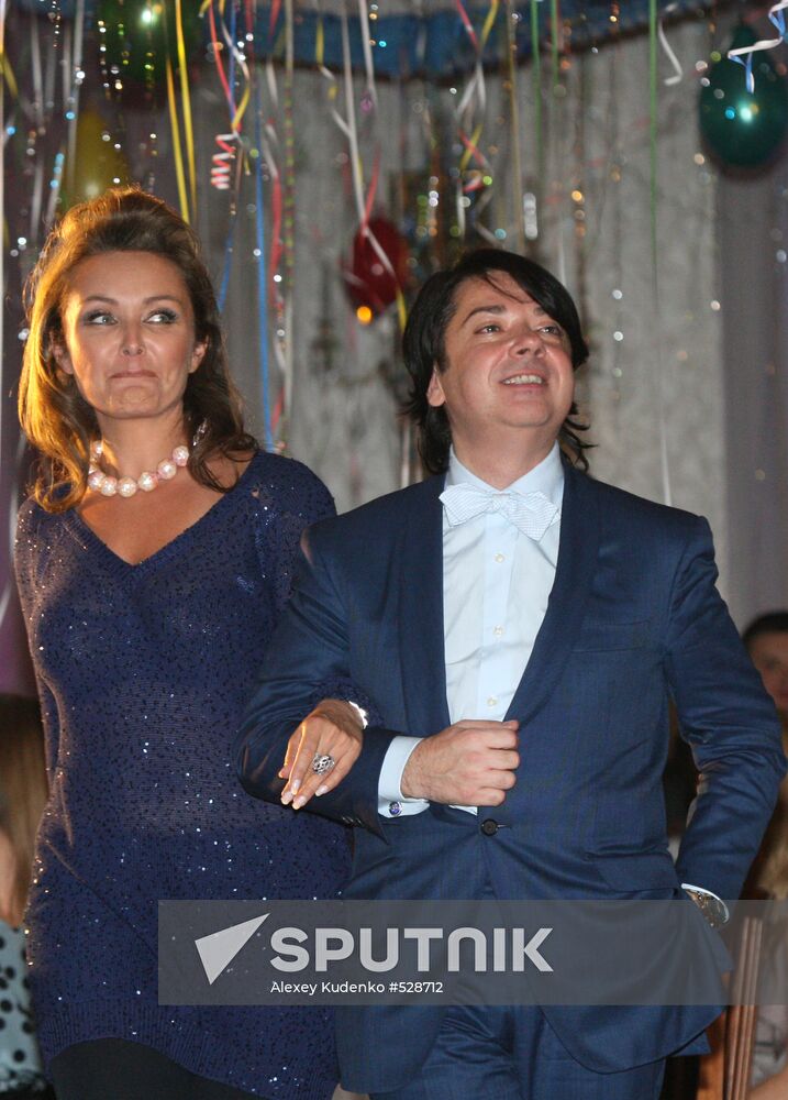 Valentin Yudashkin with his wife Marina