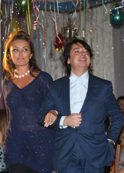 Valentin Yudashkin with his wife Marina