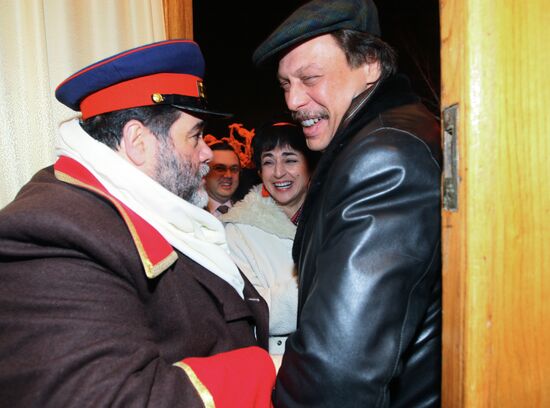 Mikhail Kusnirovich, Mikhail Barshchevsky with his wife Olga