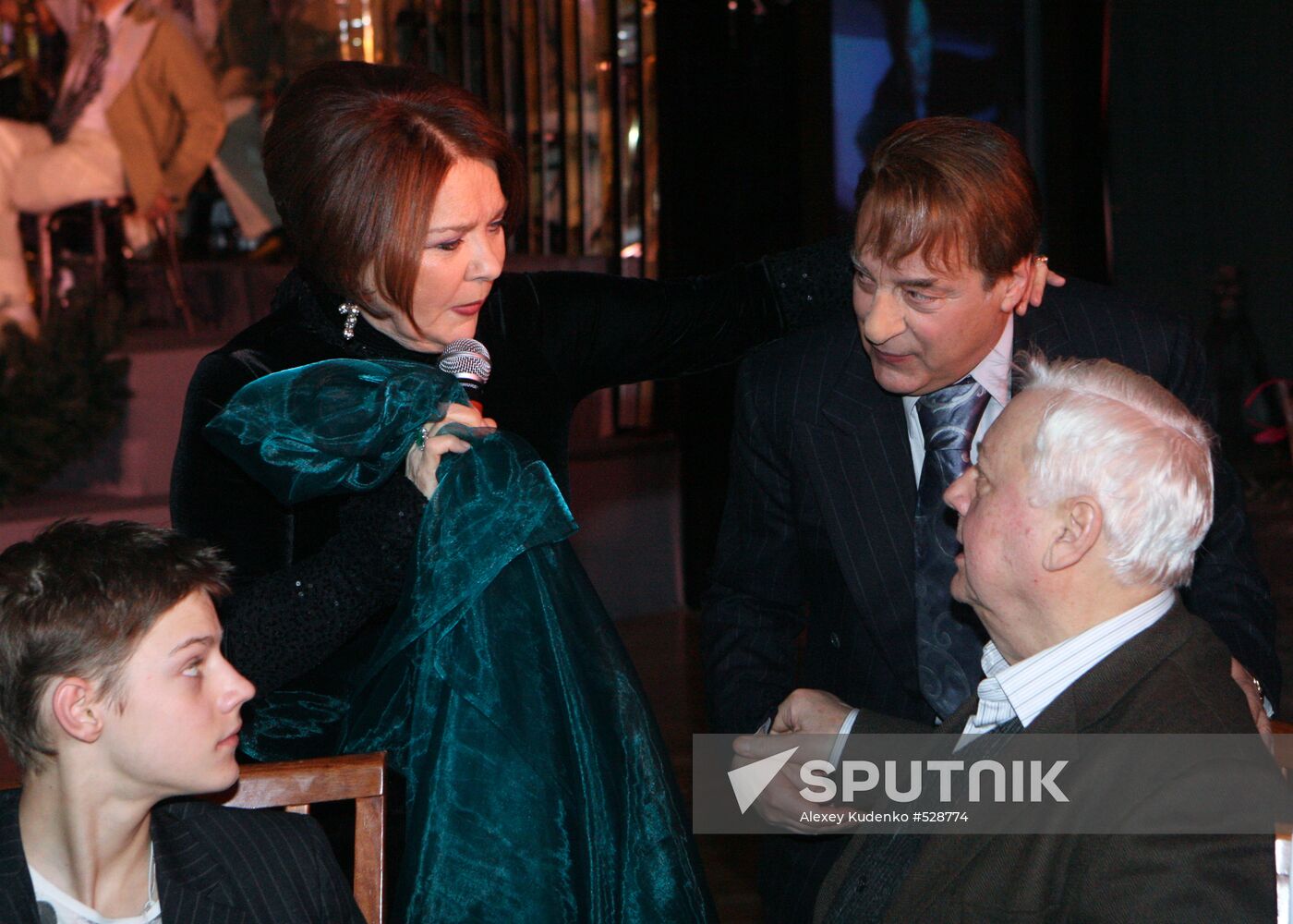 Oleg Tabakov, his son Pavel, Larisa Golubkina, Gennady Khazanov