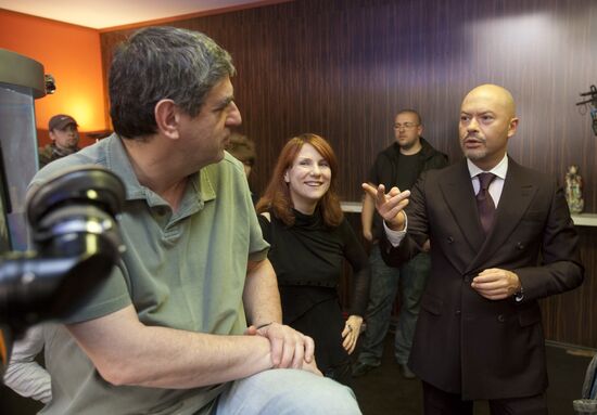 On the set of "PRO LYUBOFF/ON" at Gorky Film Studio