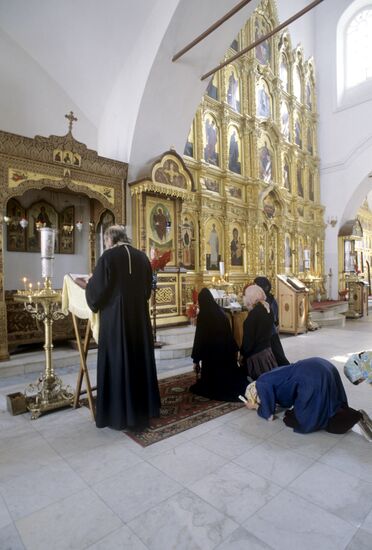 Parishioners in church