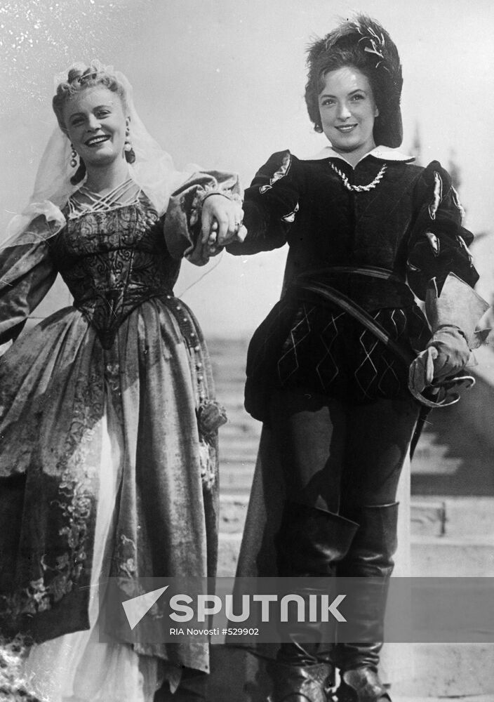 Actresses Alla Larionova and Klara Luchko