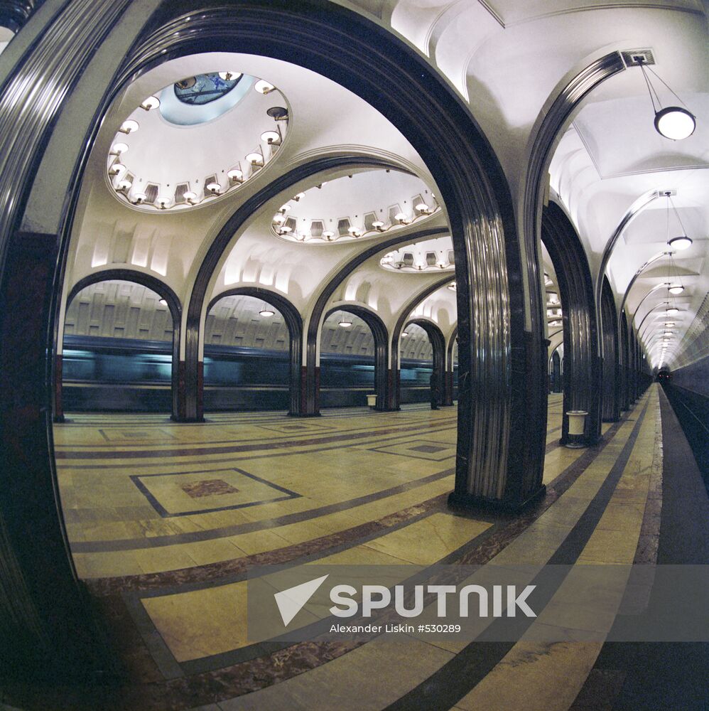 Interior of Mayakovskaya metro station