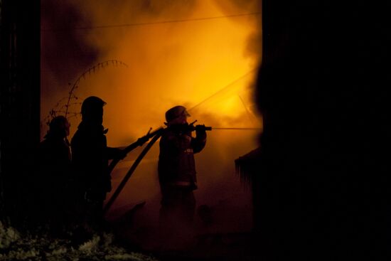 Priest's house in Barvikha catches on fire