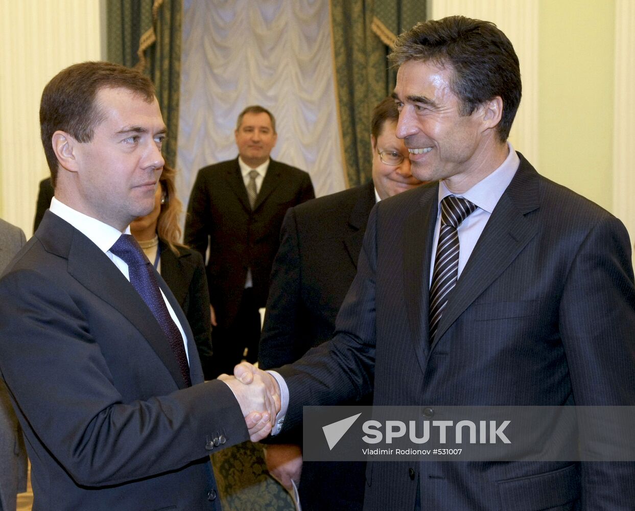 Dmitry Medvedev meets with Anders Fogh Rasmussen