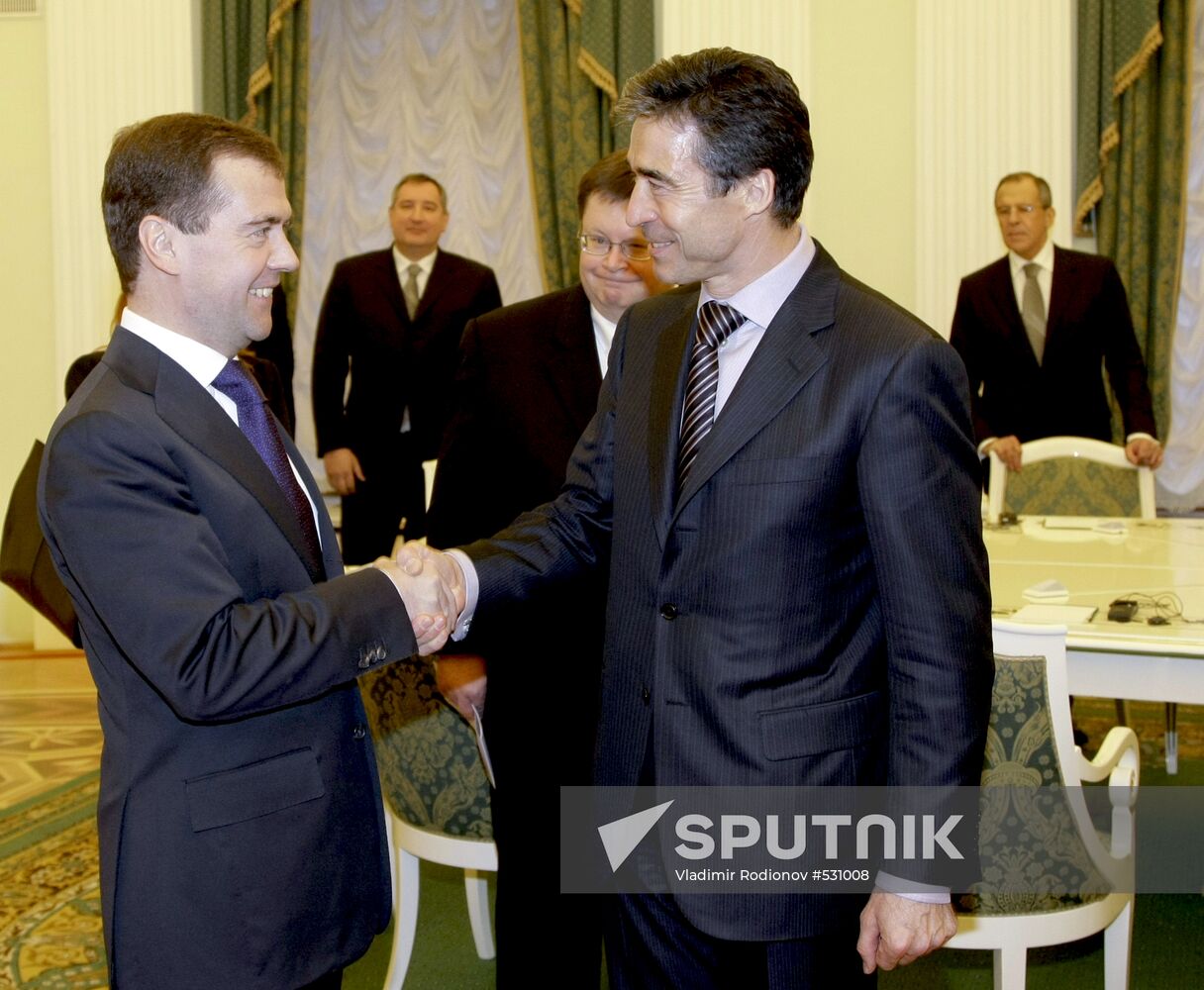 Dmitry Medvedev meets with Anders Fogh Rasmussen