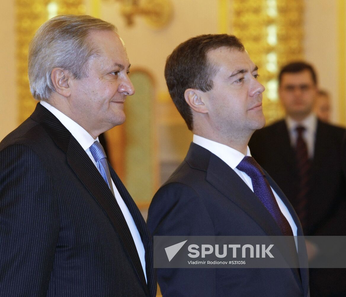 Dmitry Medvedev attends credentials delivery ceremony