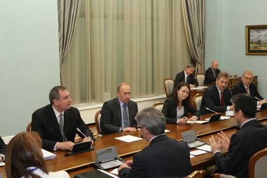 Vladimir Putin meets with Anders Fogh Rasmussen