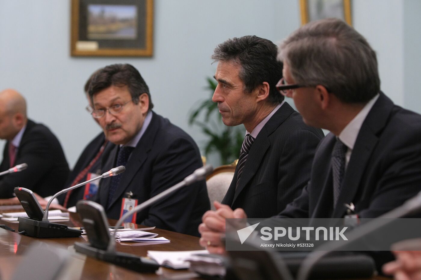 Vladimir Putin meets with Anders Fogh Rasmussen