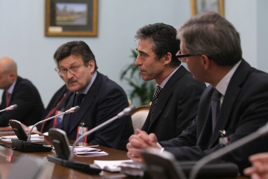 Vladimir Putin meets with Anders Fogh Rasmussen