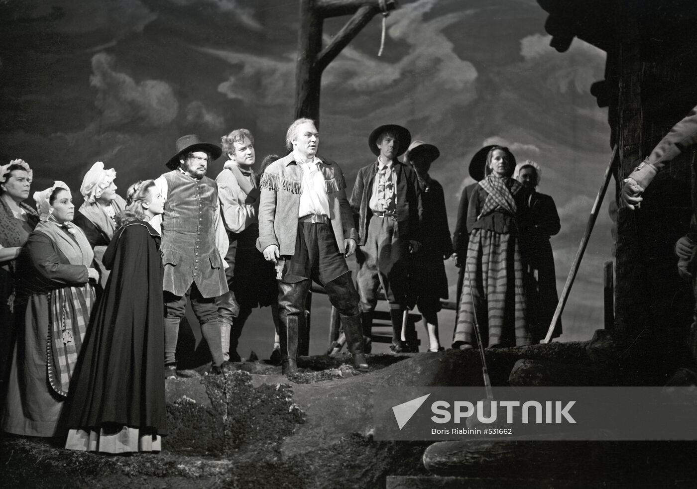 Scene from play The Devil's Disciple