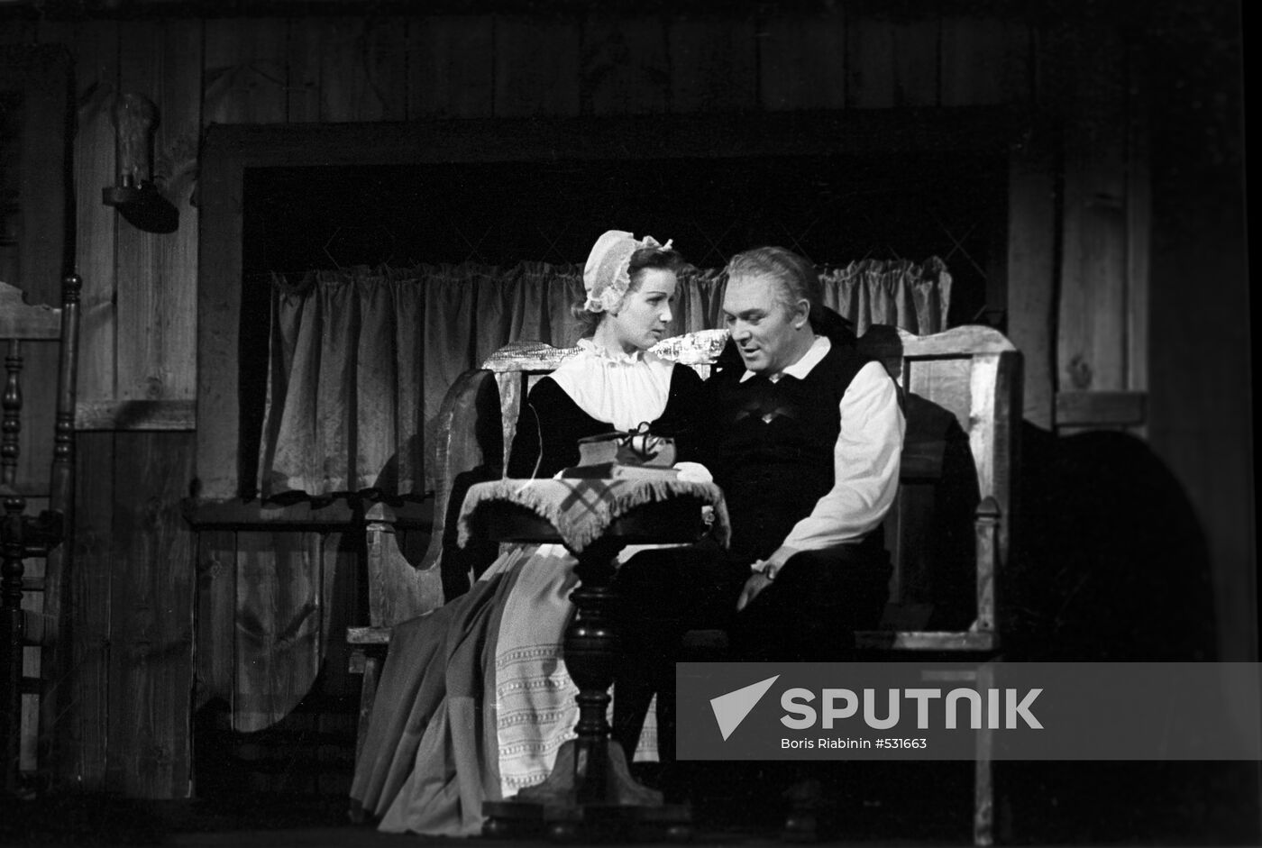 Scene from play The Devil's Disciple