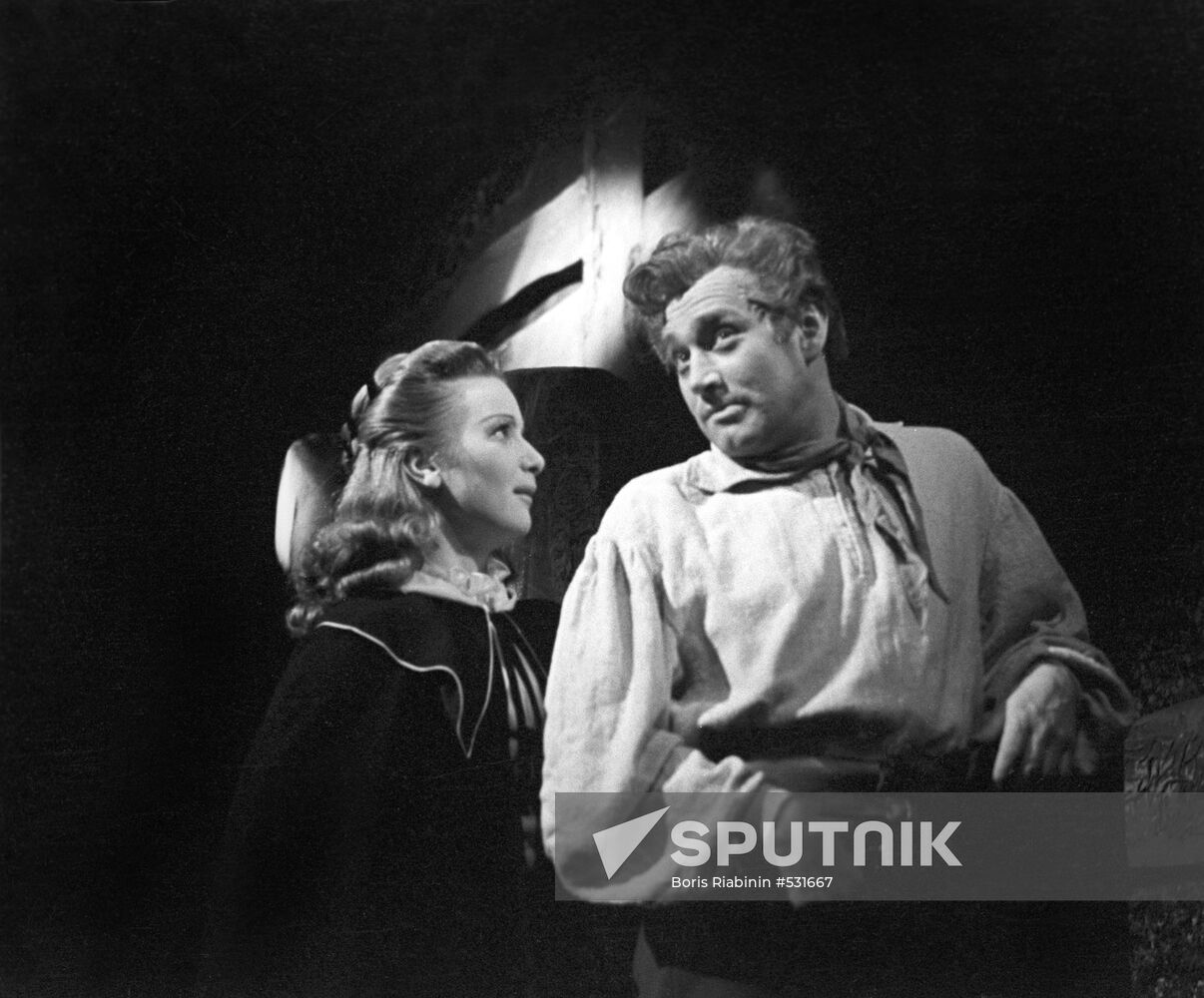 Scene from play The Devil's Disciple