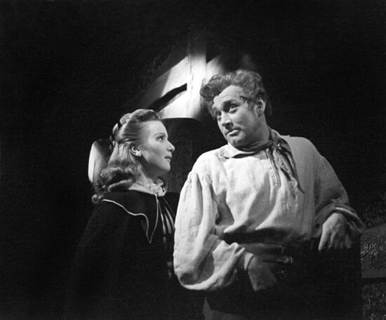 Scene from play The Devil's Disciple