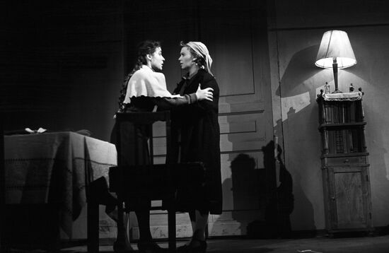 Scene from Bella Levantovskaya's play Dmitry Stoyanov