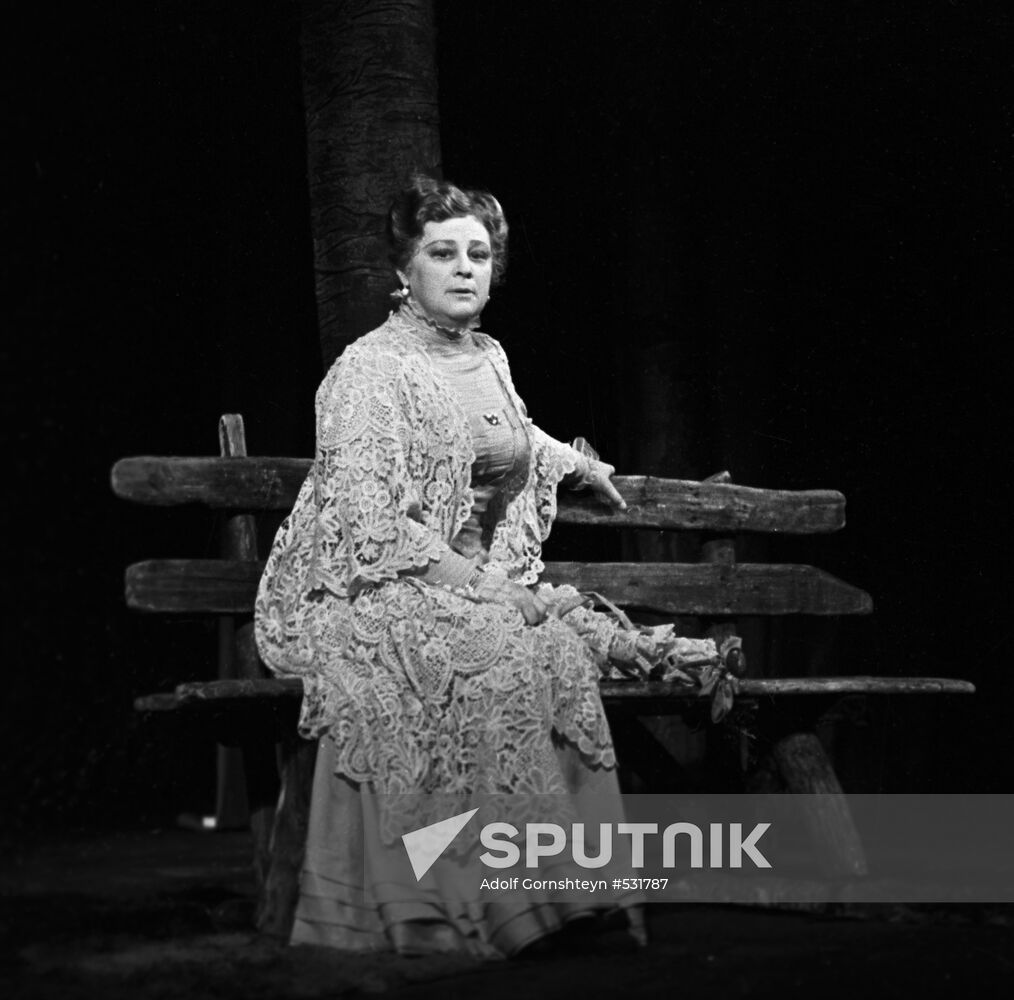 Scene from Anton Chekhov's play Cherry Orchard