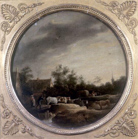 Reproduction of D. Teniers's "Landscape with Cows"