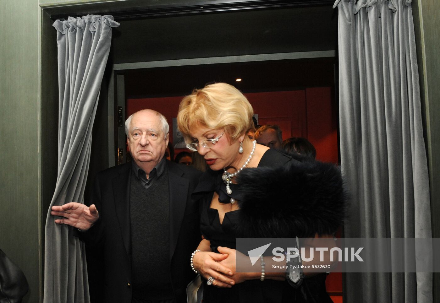 Theater director Mark Zakharov, actress Lyudmila Maksakova
