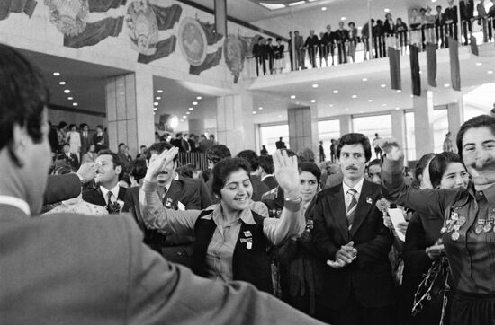 Dancing during break between sessions of 19th Komsomol congress
