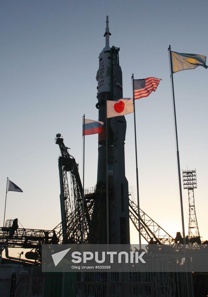 Soyuz TMA-17 spacecraft prepared for launch